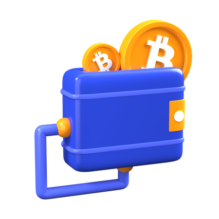 Bitcoin wallet  3D Icon