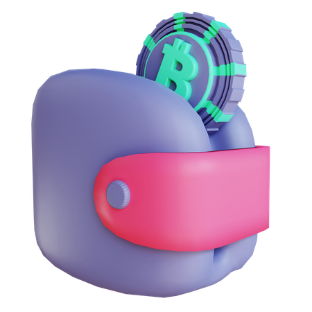 Bitcoin wallet  3D Icon