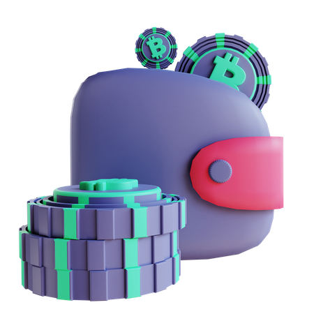 Bitcoin wallet  3D Icon