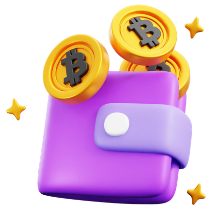 Bitcoin wallet  3D Icon