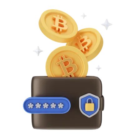 Bitcoin Wallet  3D Illustration