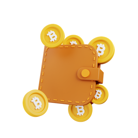 Bitcoin Wallet  3D Illustration