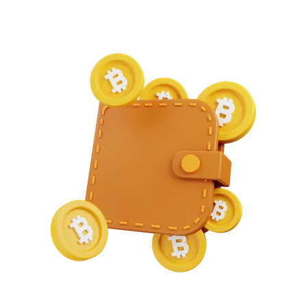 Bitcoin Wallet  3D Illustration