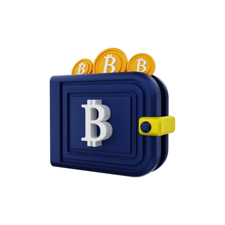 Bitcoin wallet  3D Illustration