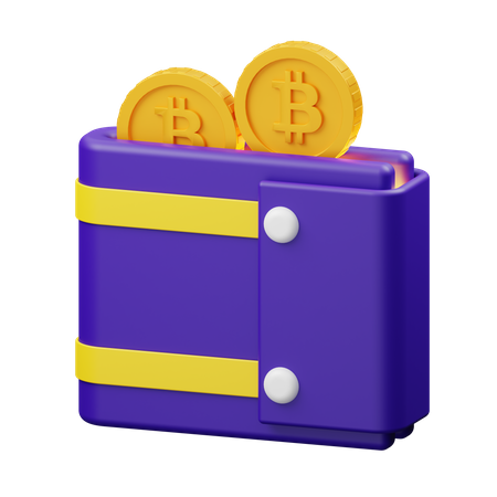 Bitcoin Wallet  3D Illustration