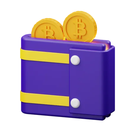 Bitcoin Wallet  3D Illustration