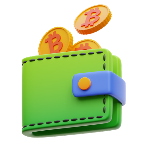 Bitcoin Wallet  3D Illustration