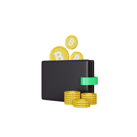 Bitcoin Wallet  3D Illustration