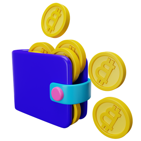 Bitcoin Wallet  3D Illustration