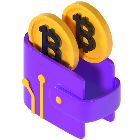 Bitcoin Wallet  3D Illustration