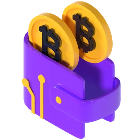 Bitcoin Wallet  3D Illustration