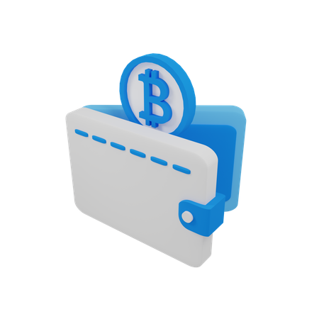 Bitcoin Wallet  3D Illustration