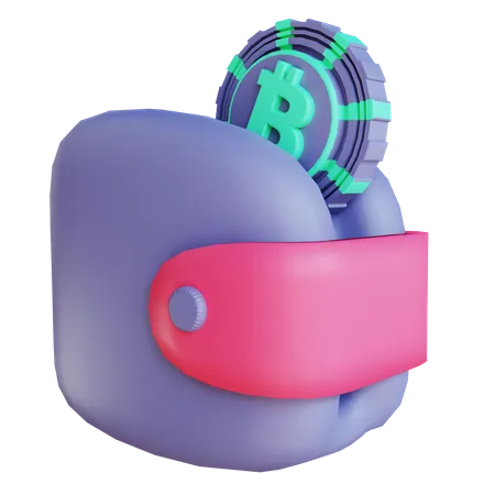 Bitcoin wallet  3D Illustration