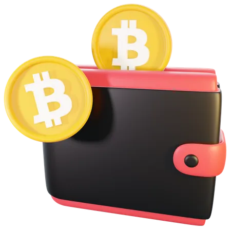 Bitcoin Wallet  3D Illustration