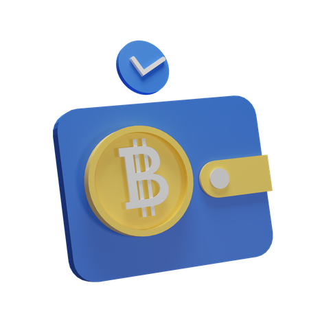 Bitcoin Wallet  3D Illustration