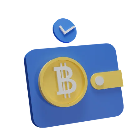 Bitcoin wallet  3D Illustration