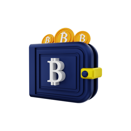 Bitcoin wallet  3D Illustration