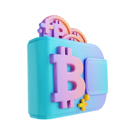 Bitcoin wallet  3D Illustration