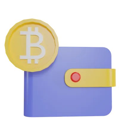 Bitcoin Wallet  3D Illustration