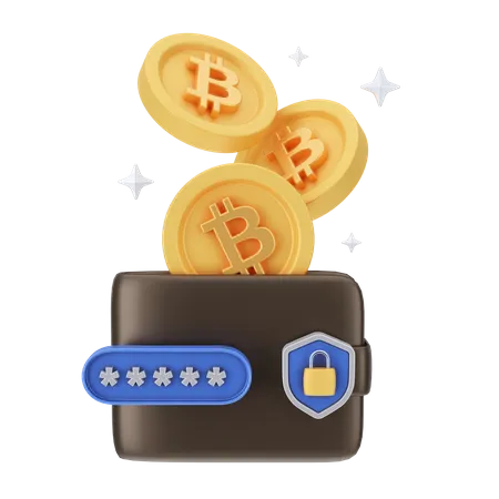 Bitcoin Wallet 3D Illustration