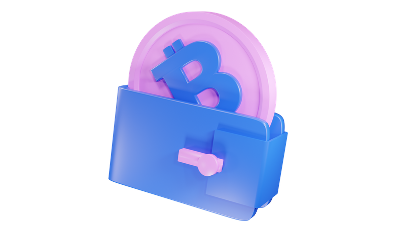 Bitcoin Wallet 3D Icon