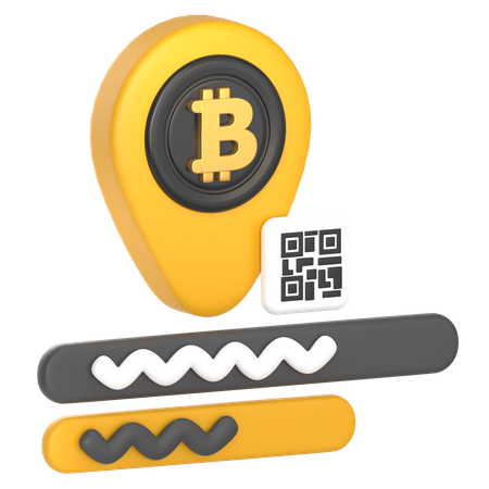 Bitcoin Wallet Address  3D Icon