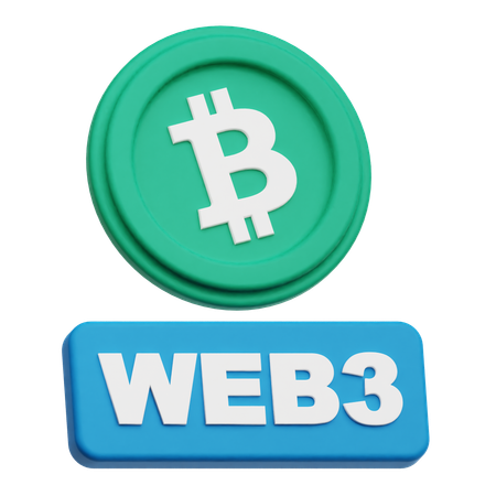 Bitcoin Web 3  3D Icon