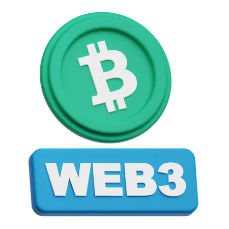 Bitcoin Web 3  3D Icon