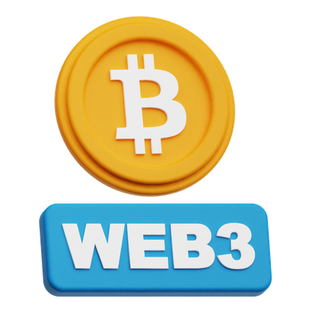 Bitcoin Web 3  3D Icon