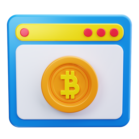 ビットコインウェブサイト  3D Icon