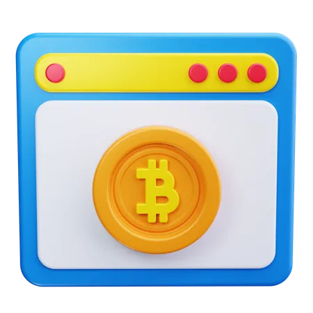 ビットコインウェブサイト  3D Icon