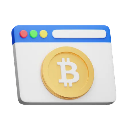 Bitcoin Website  3D Icon