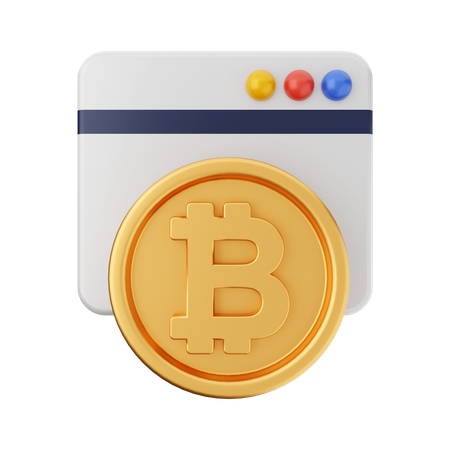 Bitcoin Website  3D Icon