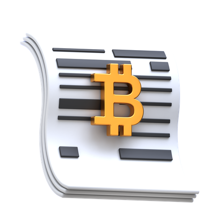 Bitcoin Whitepaper  3D Icon