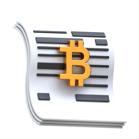 Bitcoin Whitepaper  3D Icon