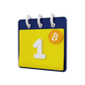 3d crypto calendar illustration
