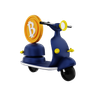 crypto scooter 3d illustration