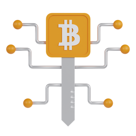 Bitcoin y criptomoneda  3D Icon