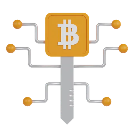 Bitcoin y criptomoneda  3D Icon