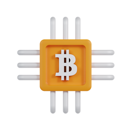 Bitcoin y criptomoneda  3D Icon