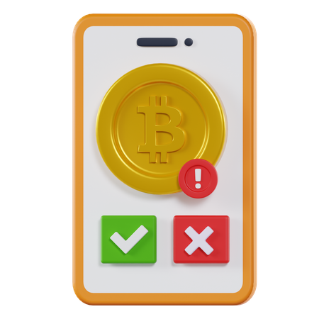 Bitcoin-Zahlung  3D Icon