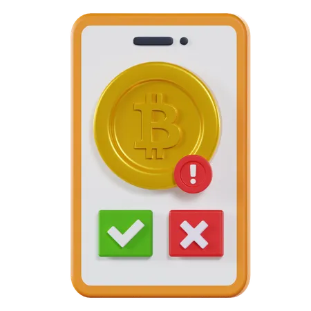 Bitcoin-Zahlung  3D Icon