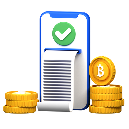 Bitcoin-Zahlung  3D Icon