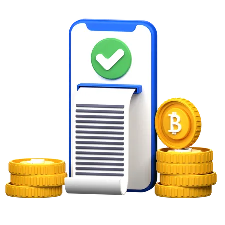 Bitcoin-Zahlung  3D Icon