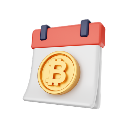 Bitcoin-Zeitplan  3D Icon