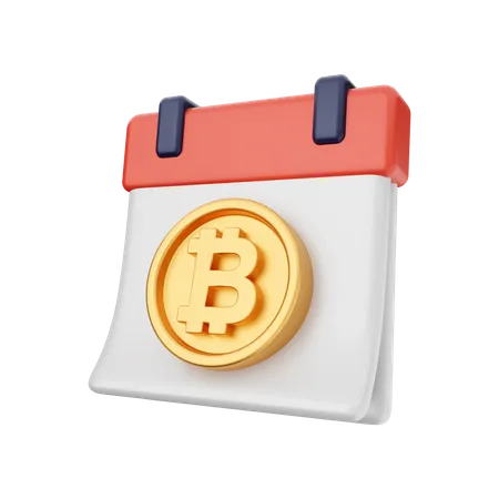 Bitcoin-Zeitplan  3D Icon