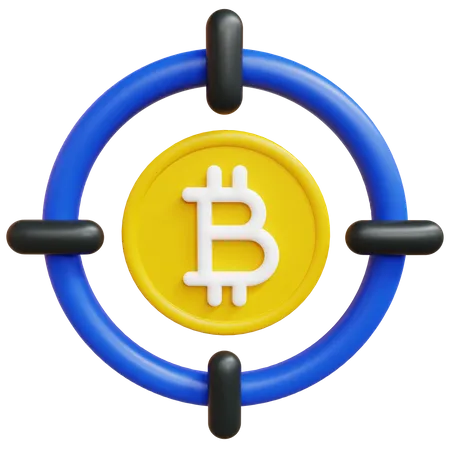 Bitcoin-Ziel  3D Icon