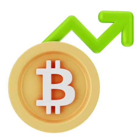 Bitcoin steigt  3D Icon