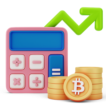 Bitcoin steigt  3D Icon