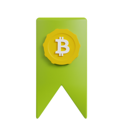Bitcoing Tag  3D Icon
